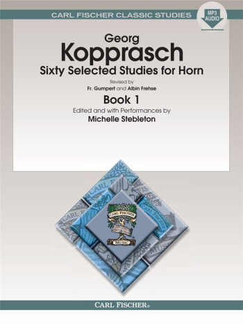 60 Selected Studies: Book 1: French Horn Book & Audio  (Fischer)