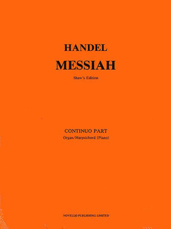 Messiah Basso Continuo (Edited By Watkins Shaw) (Novello)