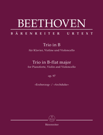 Trio In Bb Op.97: Archduke: Piano Trio (Barenreiter)