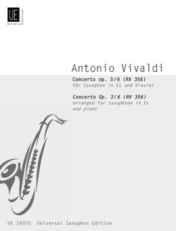 Concerto C Minor Op 3/6: Alto Saxophone & Piano (Universal)