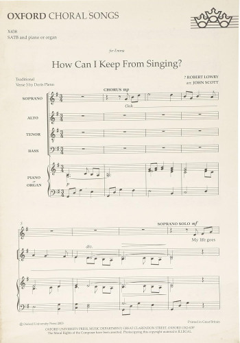 How can I keep from singing?