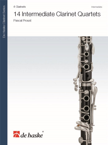 14 Intermediatey Clarinet Quartets: Score & Parts