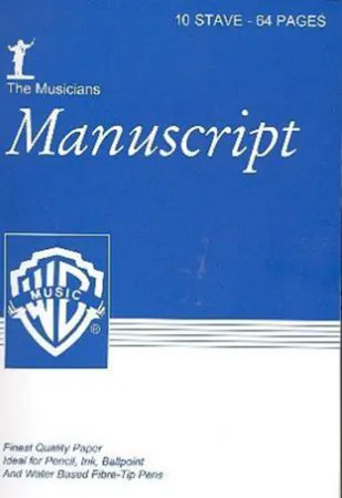Manuscript: 64 Page A4 Manuscript 10-Stave Spiral Bound