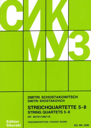 String Quartets No. 5-8 : Miniature Score
