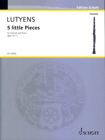5 Little Pieces Op. 14/1 Clarinet & Piano (Schott)