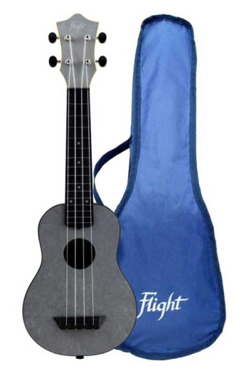 Flight TUS65 Shimmer Travel Uke - Silver