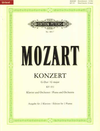 Concerto In G Major K453: No.17: 2 Pianos  (Peters)