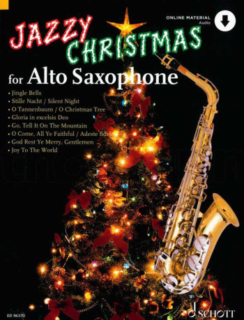 Jazzy Christmas For Alto Saxophone: Book & Audio (Schott)