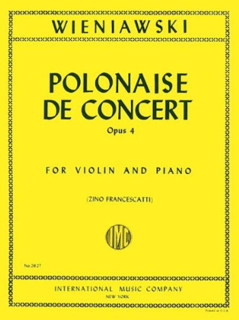 Polonaise De Concert D Major: Violin And Piano