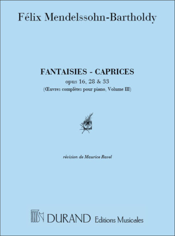 Oeuvres Completes, Volume III: Piano (Durand)