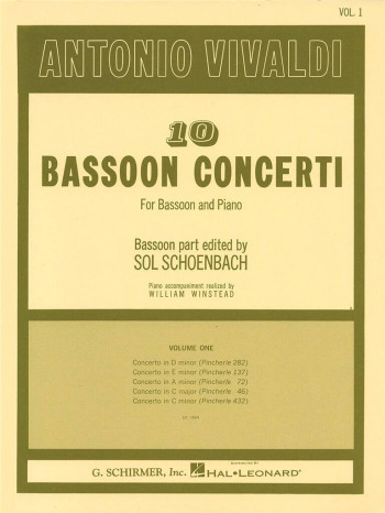 10 Bassoon Concertos: Vol. 1: Bassoon & Piano (Schirmer)