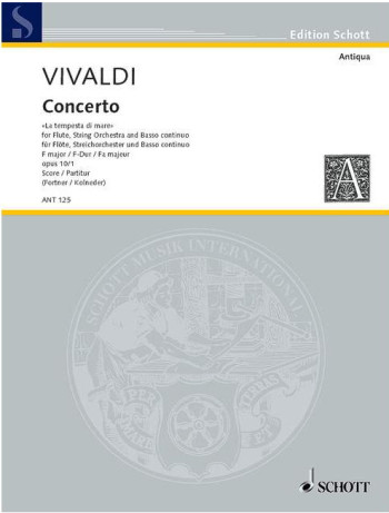 Concerto A Minor Op10/1: Flute String Orchestra & Basso: Score Only (Schott)