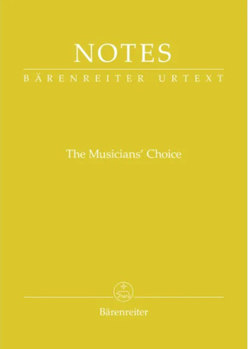 Manuscript: Notes: Choice (Ravel Yellow) (Barenreiter)