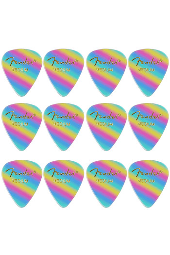 Fender 351 Shape Guitar Picks - Rainbow - Medium 12 Pack