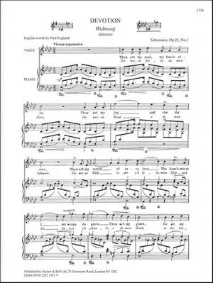 Schumann: Widmung (Devotion) (B - G Flat) (S&B)