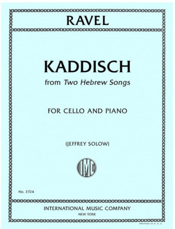 Kaddisch From Two Hebrew Songs: Cello & Piano (IMC)