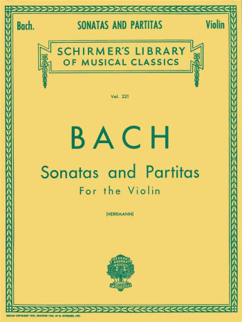 Sonatas And Partitas For  Violin Solo (Schirmer)