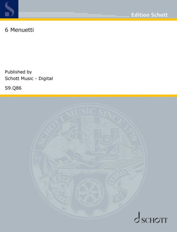 Beethoven, Ludwig van : 6 Menuetti,  - 2 Violins and Bass (Violoncello), Piano ad libitum - Schott D