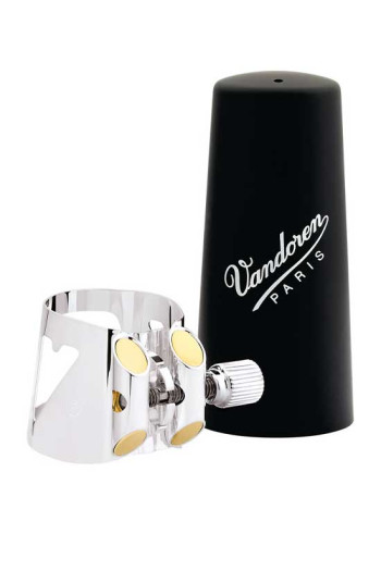 Vandoren LC02P Optimum Silver-Plated Eb Clarinet Ligature & Plastic Cap