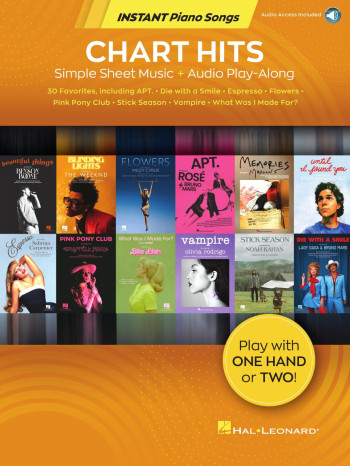 Chart Hits - Instant Piano Songs Book And Audio Online