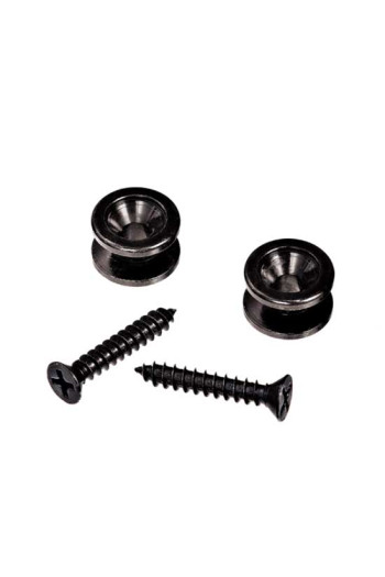 D'Addario Solid Brass End Pins - Black (Pair)