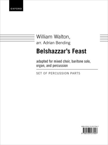 Belshazzar's Feast Percussion Parts