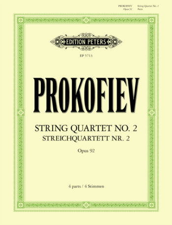String Quartet No.2 Op. 92  Set Of Parts (Peters)
