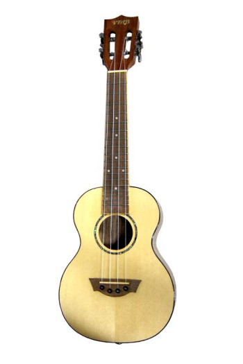 VTAB Concert Ukulele: Solid Top Zebrano Back/Sides With Gig Bag