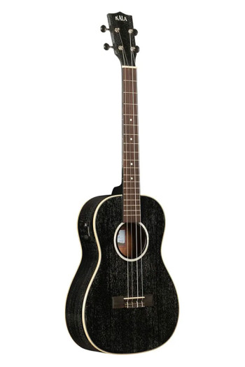 Kala All Solid Salt & Pepper Doghair Mahogany Baritone Ukulele With Bag & EQ