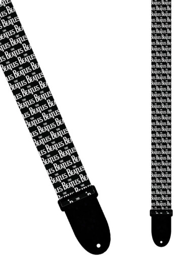 The Beatles Guitar Strap - White/Black Logo