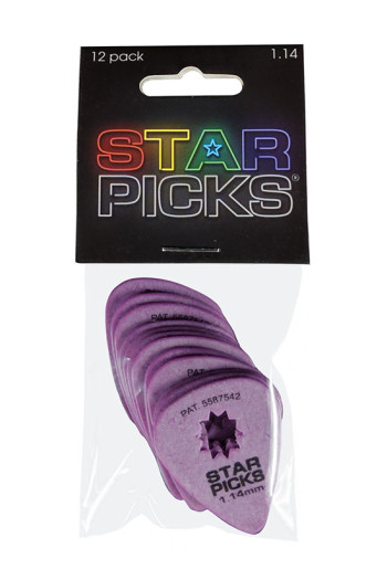 Star Picks Delrin 12 Pack Purple 1.14mm
