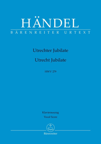 Utrecht Jubilate HWV 279 Vocal Score (Barenreiter)