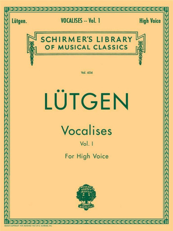 Vocalises (20 Daily Exercises) - Book I (Schirmer)