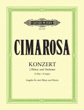 Concerto For Two Flutes G Major: Two Flutes & Piano (Peters)