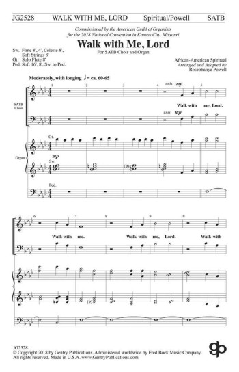 Walk With Me Lord: Vocal SATB & Organ (Spiritual/Powell)