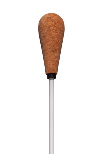 Montford 16" White Lacquer Cork Pear Handle Baton