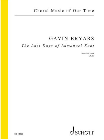 The Last Days Of Immanuel Kant: Vocal Score (Schott)