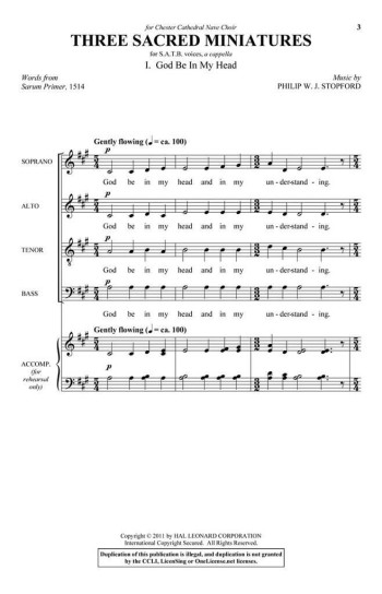 Three Sacred Miniatures: Vocal SATB