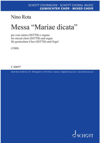 Messa Mariae Dicata: Mixed Choir (SSTTB) And Organ