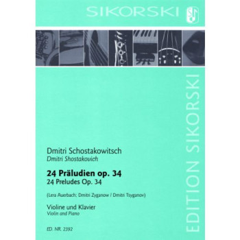 24 Preludes: Op. 34: Violin And Piano (Sikorski)