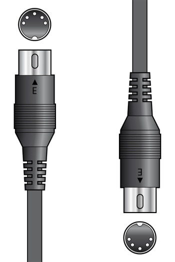 Citronic Midi Cable - Black - 0.75m