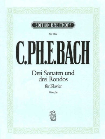 Three Sonatas & Three Rondos Wq56: Piano (Breitkopf)