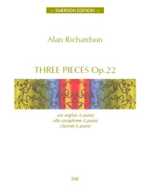 Three Pieces Op.22: Alto Saxophone & Piano (Emerson)
