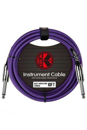 Kirlin Guitar Lead 3m/10f Fabric Purple Straight Jacks