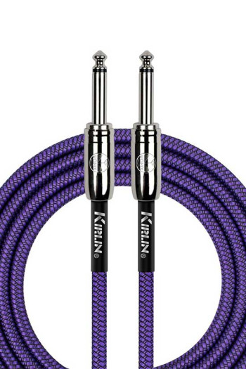 Kirlin Guitar Lead 6m/20f Fabric Purple Straight Jacks