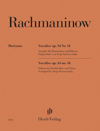 Vocalise Op.34/14 Double Bass & Piano (Henle Horizons)