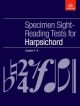 ABRSM: Specimen Sight-reading Tests: Harpsichord Grade 6 - 8