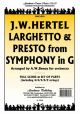 Larghetto And Presto From Symphony In G Orchestra Score And Parts