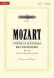 Vesperae Solennes De Confessore: Kv339: Vocal Score (Peters)