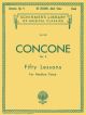 50 Lessons Op.9: Medium Voice Vocal (Schirmer)